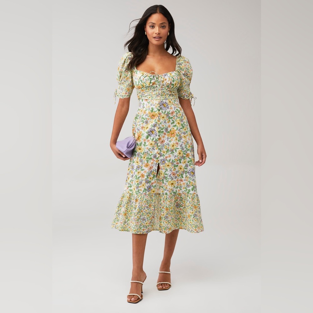 NEW FOR LOVE & LEMONS RILEY MIDI DRESS